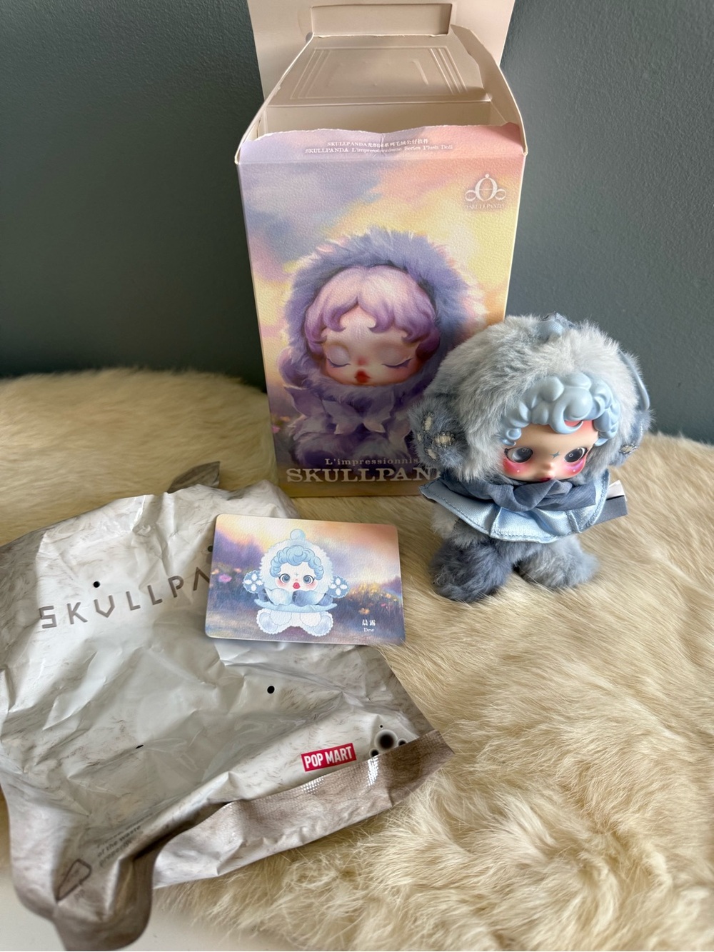 POP MART SkullPanda L'impressionnisme Series Plush Doll Confirmed Dew Blind Box